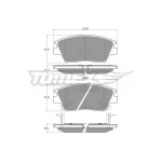 TOMEX Brakes Bremsbelagsatz, Scheibenbremse